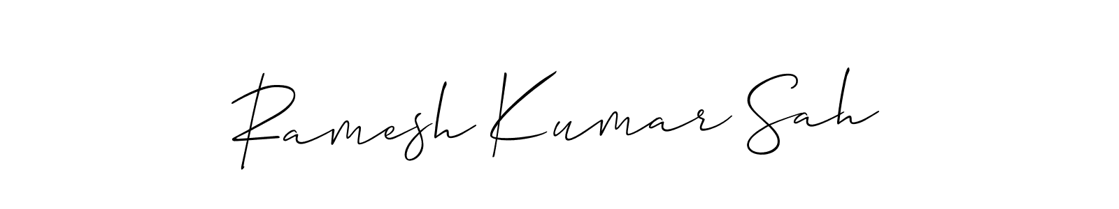 How to make Ramesh Kumar Sah signature? Allison_Script is a professional autograph style. Create handwritten signature for Ramesh Kumar Sah name. Ramesh Kumar Sah signature style 2 images and pictures png