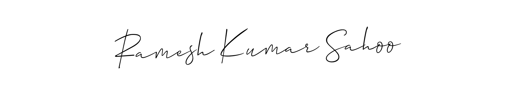 You should practise on your own different ways (Allison_Script) to write your name (Ramesh Kumar Sahoo) in signature. don't let someone else do it for you. Ramesh Kumar Sahoo signature style 2 images and pictures png