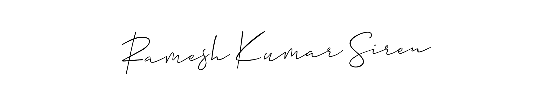 How to Draw Ramesh Kumar Siren signature style? Allison_Script is a latest design signature styles for name Ramesh Kumar Siren. Ramesh Kumar Siren signature style 2 images and pictures png