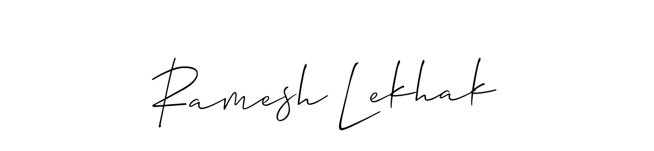 Also You can easily find your signature by using the search form. We will create Ramesh Lekhak name handwritten signature images for you free of cost using Allison_Script sign style. Ramesh Lekhak signature style 2 images and pictures png