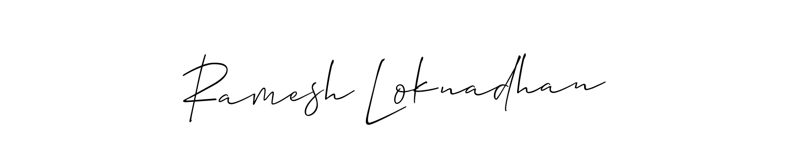 Also You can easily find your signature by using the search form. We will create Ramesh Loknadhan name handwritten signature images for you free of cost using Allison_Script sign style. Ramesh Loknadhan signature style 2 images and pictures png