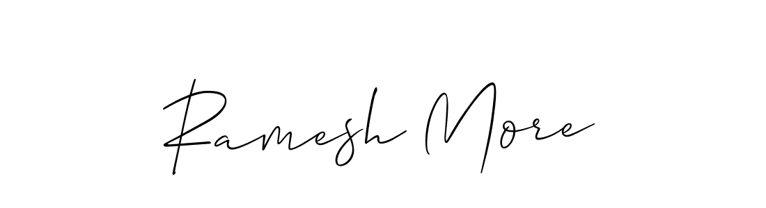 Allison_Script is a professional signature style that is perfect for those who want to add a touch of class to their signature. It is also a great choice for those who want to make their signature more unique. Get Ramesh More name to fancy signature for free. Ramesh More signature style 2 images and pictures png