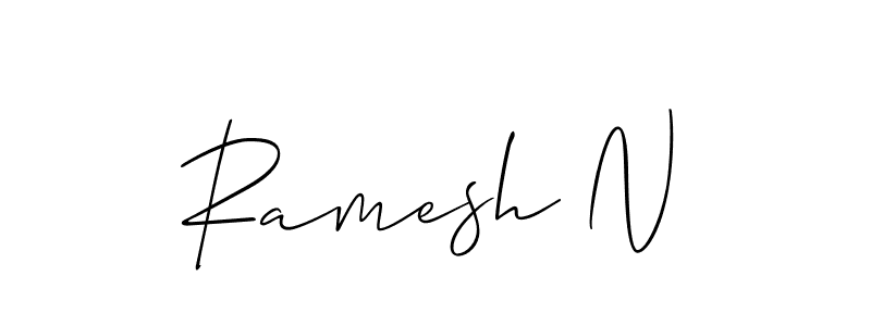 It looks lik you need a new signature style for name Ramesh N. Design unique handwritten (Allison_Script) signature with our free signature maker in just a few clicks. Ramesh N signature style 2 images and pictures png