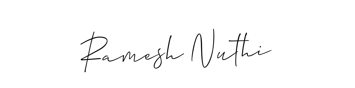 Best and Professional Signature Style for Ramesh Nuthi. Allison_Script Best Signature Style Collection. Ramesh Nuthi signature style 2 images and pictures png