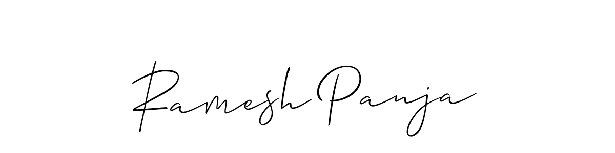 How to Draw Ramesh Panja signature style? Allison_Script is a latest design signature styles for name Ramesh Panja. Ramesh Panja signature style 2 images and pictures png