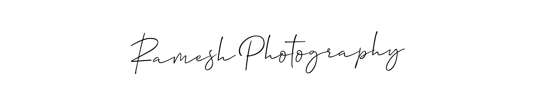 How to Draw Ramesh Photography signature style? Allison_Script is a latest design signature styles for name Ramesh Photography. Ramesh Photography signature style 2 images and pictures png