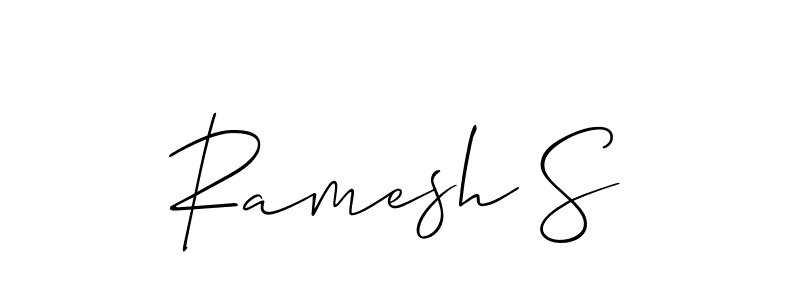 Ramesh S stylish signature style. Best Handwritten Sign (Allison_Script) for my name. Handwritten Signature Collection Ideas for my name Ramesh S. Ramesh S signature style 2 images and pictures png