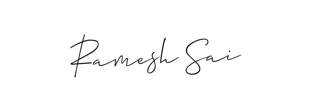 Create a beautiful signature design for name Ramesh Sai. With this signature (Allison_Script) fonts, you can make a handwritten signature for free. Ramesh Sai signature style 2 images and pictures png