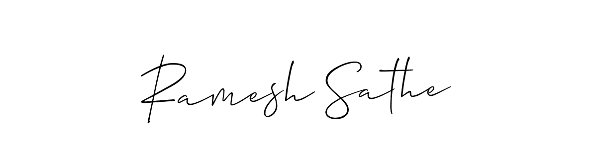 Ramesh Sathe stylish signature style. Best Handwritten Sign (Allison_Script) for my name. Handwritten Signature Collection Ideas for my name Ramesh Sathe. Ramesh Sathe signature style 2 images and pictures png