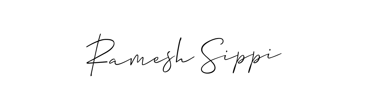 How to Draw Ramesh Sippi signature style? Allison_Script is a latest design signature styles for name Ramesh Sippi. Ramesh Sippi signature style 2 images and pictures png