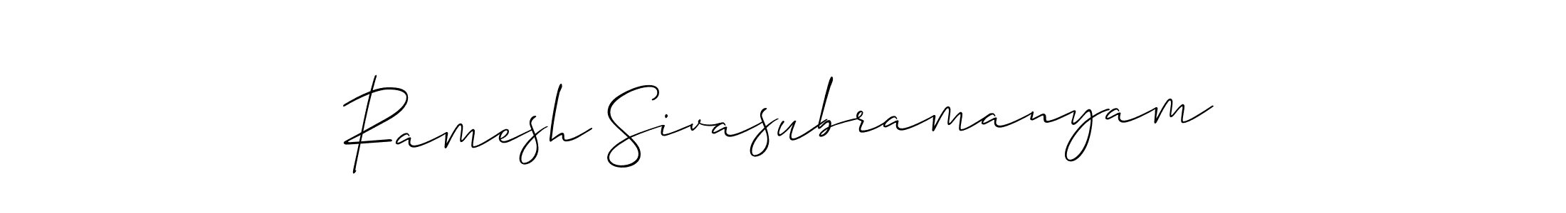 You should practise on your own different ways (Allison_Script) to write your name (Ramesh Sivasubramanyam) in signature. don't let someone else do it for you. Ramesh Sivasubramanyam signature style 2 images and pictures png