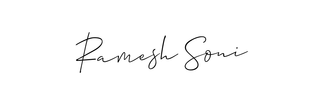 Make a short Ramesh Soni signature style. Manage your documents anywhere anytime using Allison_Script. Create and add eSignatures, submit forms, share and send files easily. Ramesh Soni signature style 2 images and pictures png