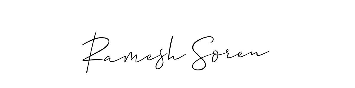 Also we have Ramesh Soren name is the best signature style. Create professional handwritten signature collection using Allison_Script autograph style. Ramesh Soren signature style 2 images and pictures png