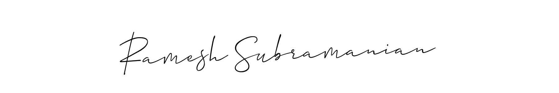 How to Draw Ramesh Subramanian signature style? Allison_Script is a latest design signature styles for name Ramesh Subramanian. Ramesh Subramanian signature style 2 images and pictures png