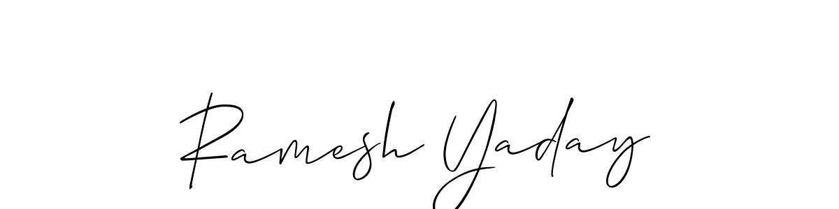 Design your own signature with our free online signature maker. With this signature software, you can create a handwritten (Allison_Script) signature for name Ramesh Yaday. Ramesh Yaday signature style 2 images and pictures png