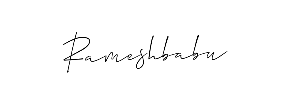 Make a beautiful signature design for name Rameshbabu. With this signature (Allison_Script) style, you can create a handwritten signature for free. Rameshbabu signature style 2 images and pictures png