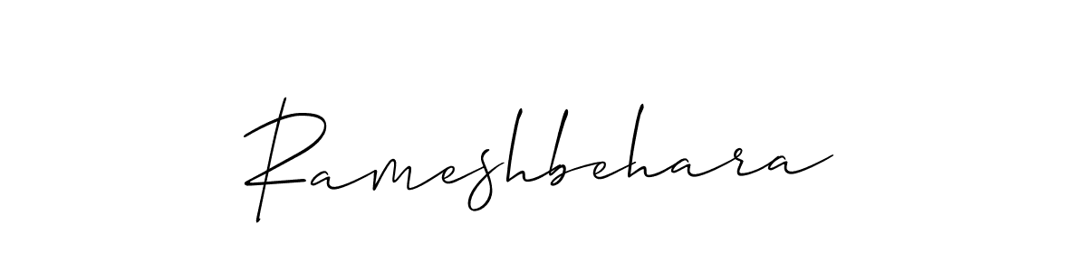 Make a beautiful signature design for name Rameshbehara. With this signature (Allison_Script) style, you can create a handwritten signature for free. Rameshbehara signature style 2 images and pictures png