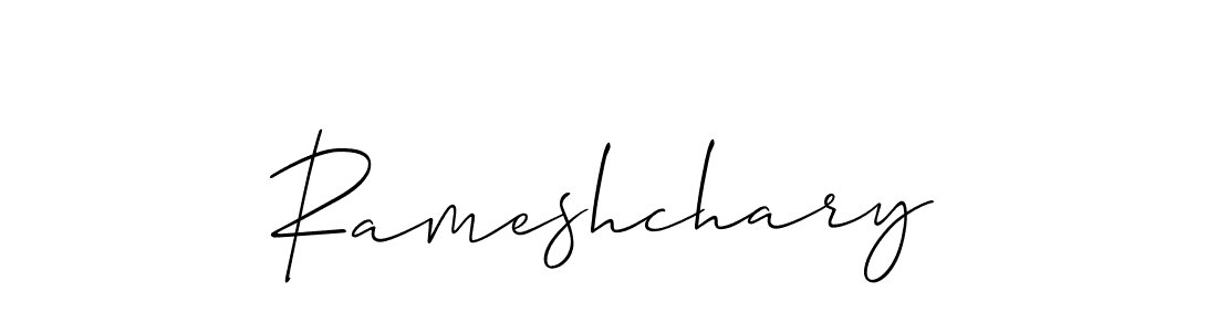 Rameshchary stylish signature style. Best Handwritten Sign (Allison_Script) for my name. Handwritten Signature Collection Ideas for my name Rameshchary. Rameshchary signature style 2 images and pictures png