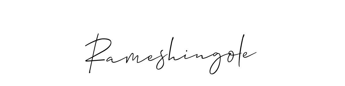 You should practise on your own different ways (Allison_Script) to write your name (Rameshingole) in signature. don't let someone else do it for you. Rameshingole signature style 2 images and pictures png