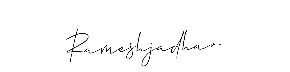 Use a signature maker to create a handwritten signature online. With this signature software, you can design (Allison_Script) your own signature for name Rameshjadhav. Rameshjadhav signature style 2 images and pictures png