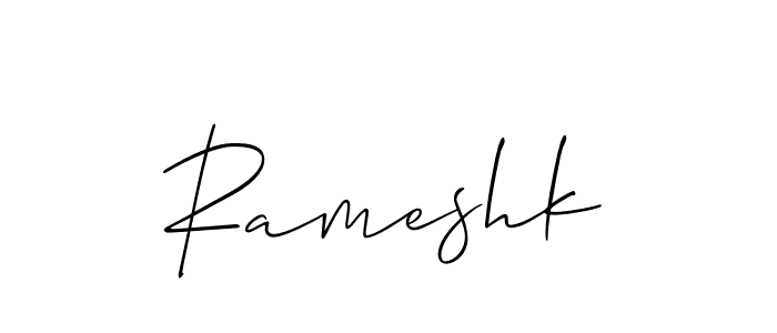 Once you've used our free online signature maker to create your best signature Allison_Script style, it's time to enjoy all of the benefits that Rameshk name signing documents. Rameshk signature style 2 images and pictures png