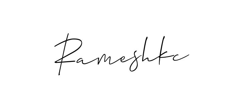 How to Draw Rameshkc signature style? Allison_Script is a latest design signature styles for name Rameshkc. Rameshkc signature style 2 images and pictures png