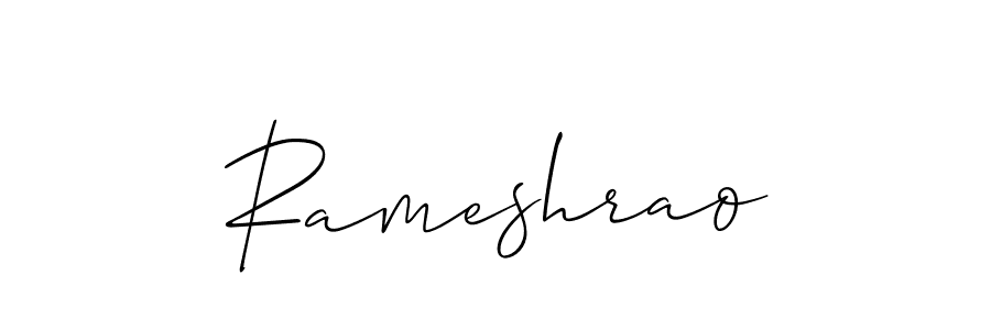 Design your own signature with our free online signature maker. With this signature software, you can create a handwritten (Allison_Script) signature for name Rameshrao. Rameshrao signature style 2 images and pictures png