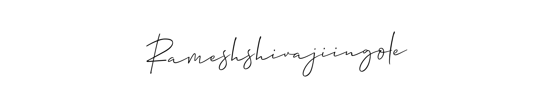 Use a signature maker to create a handwritten signature online. With this signature software, you can design (Allison_Script) your own signature for name Rameshshivajiingole. Rameshshivajiingole signature style 2 images and pictures png