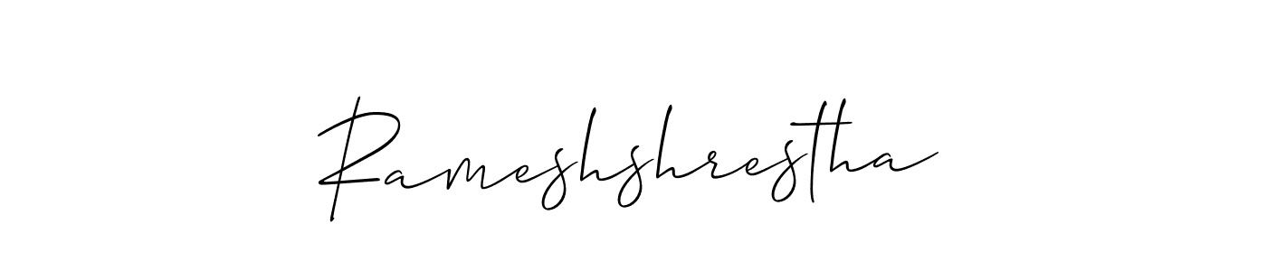 Make a short Rameshshrestha signature style. Manage your documents anywhere anytime using Allison_Script. Create and add eSignatures, submit forms, share and send files easily. Rameshshrestha signature style 2 images and pictures png