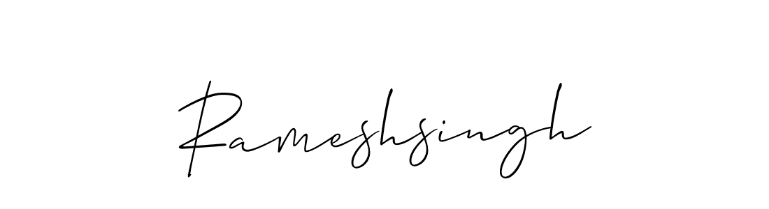 How to make Rameshsingh name signature. Use Allison_Script style for creating short signs online. This is the latest handwritten sign. Rameshsingh signature style 2 images and pictures png