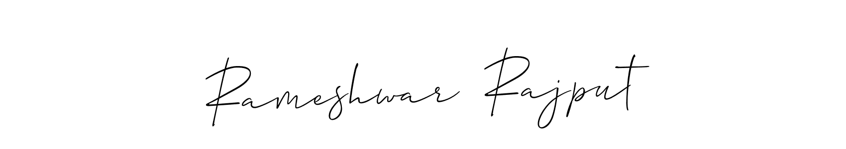 Make a short Rameshwar  Rajput signature style. Manage your documents anywhere anytime using Allison_Script. Create and add eSignatures, submit forms, share and send files easily. Rameshwar  Rajput signature style 2 images and pictures png