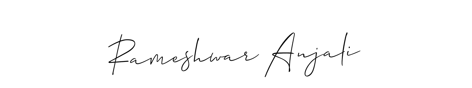 Design your own signature with our free online signature maker. With this signature software, you can create a handwritten (Allison_Script) signature for name Rameshwar Anjali. Rameshwar Anjali signature style 2 images and pictures png