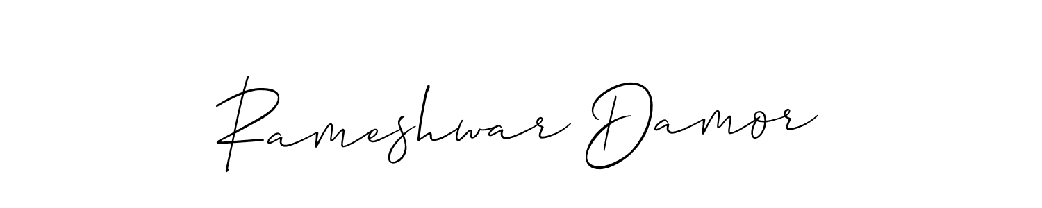 How to Draw Rameshwar Damor signature style? Allison_Script is a latest design signature styles for name Rameshwar Damor. Rameshwar Damor signature style 2 images and pictures png