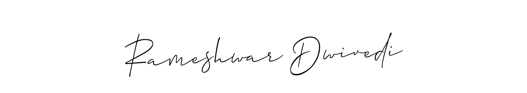 You should practise on your own different ways (Allison_Script) to write your name (Rameshwar Dwivedi) in signature. don't let someone else do it for you. Rameshwar Dwivedi signature style 2 images and pictures png