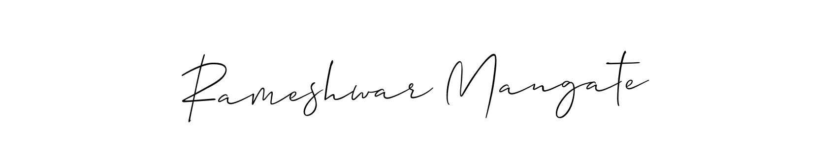 Rameshwar Mangate stylish signature style. Best Handwritten Sign (Allison_Script) for my name. Handwritten Signature Collection Ideas for my name Rameshwar Mangate. Rameshwar Mangate signature style 2 images and pictures png