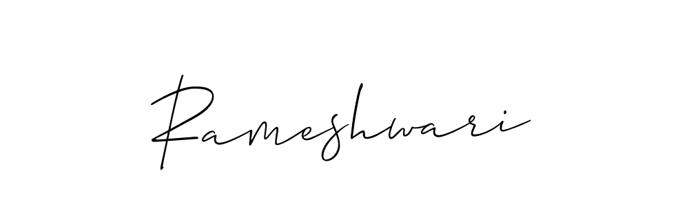 Create a beautiful signature design for name Rameshwari. With this signature (Allison_Script) fonts, you can make a handwritten signature for free. Rameshwari signature style 2 images and pictures png