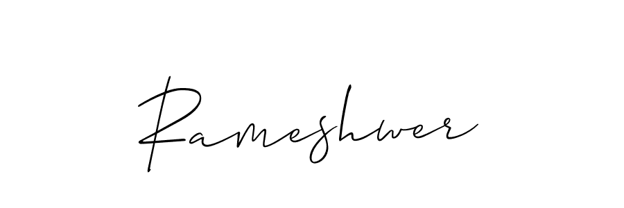 Make a beautiful signature design for name Rameshwer. With this signature (Allison_Script) style, you can create a handwritten signature for free. Rameshwer signature style 2 images and pictures png