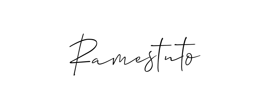 How to make Ramestnto name signature. Use Allison_Script style for creating short signs online. This is the latest handwritten sign. Ramestnto signature style 2 images and pictures png