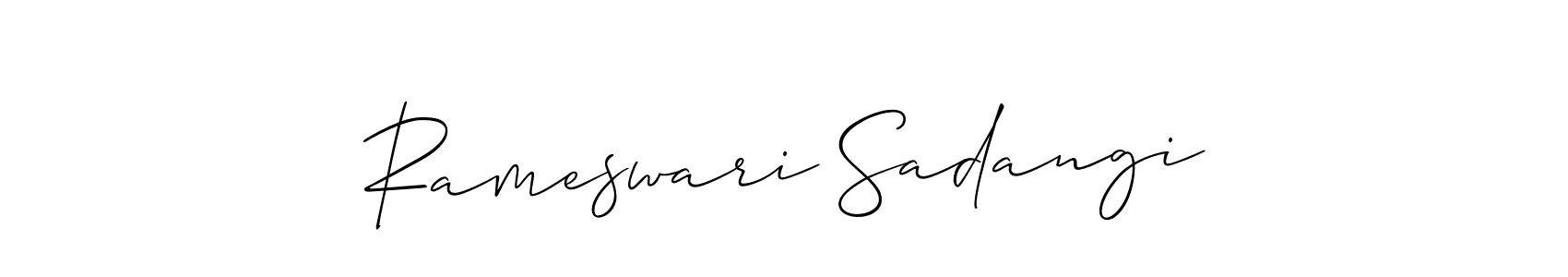 Once you've used our free online signature maker to create your best signature Allison_Script style, it's time to enjoy all of the benefits that Rameswari Sadangi name signing documents. Rameswari Sadangi signature style 2 images and pictures png