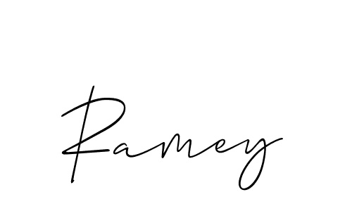 How to make Ramey name signature. Use Allison_Script style for creating short signs online. This is the latest handwritten sign. Ramey signature style 2 images and pictures png