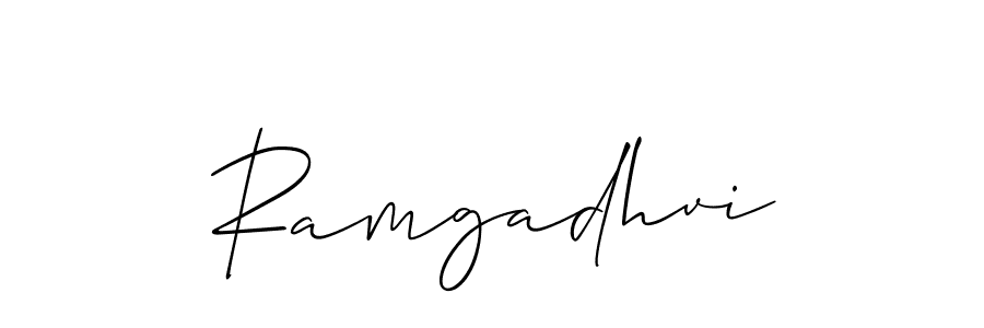 Design your own signature with our free online signature maker. With this signature software, you can create a handwritten (Allison_Script) signature for name Ramgadhvi. Ramgadhvi signature style 2 images and pictures png
