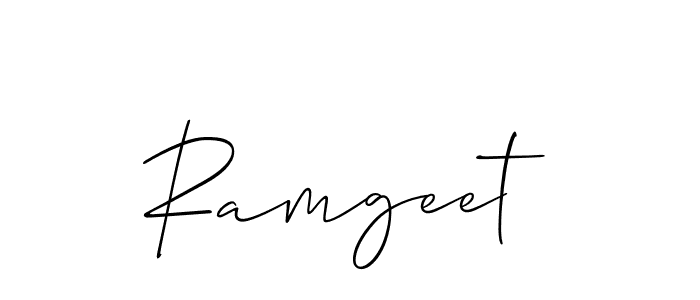 Ramgeet stylish signature style. Best Handwritten Sign (Allison_Script) for my name. Handwritten Signature Collection Ideas for my name Ramgeet. Ramgeet signature style 2 images and pictures png