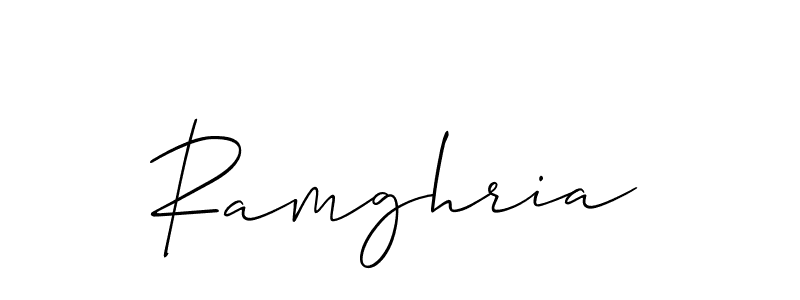 Also we have Ramghria name is the best signature style. Create professional handwritten signature collection using Allison_Script autograph style. Ramghria signature style 2 images and pictures png