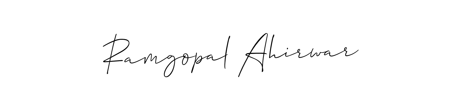 Best and Professional Signature Style for Ramgopal Ahirwar. Allison_Script Best Signature Style Collection. Ramgopal Ahirwar signature style 2 images and pictures png