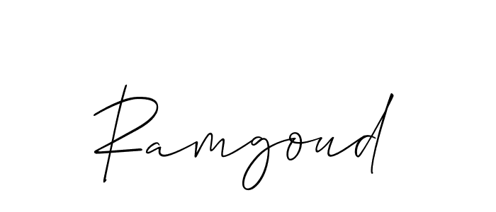 Make a short Ramgoud signature style. Manage your documents anywhere anytime using Allison_Script. Create and add eSignatures, submit forms, share and send files easily. Ramgoud signature style 2 images and pictures png