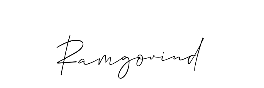 It looks lik you need a new signature style for name Ramgovind. Design unique handwritten (Allison_Script) signature with our free signature maker in just a few clicks. Ramgovind signature style 2 images and pictures png