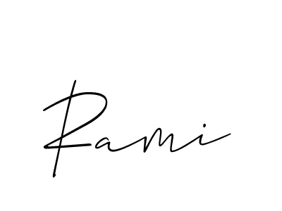 The best way (Allison_Script) to make a short signature is to pick only two or three words in your name. The name Rami include a total of six letters. For converting this name. Rami signature style 2 images and pictures png