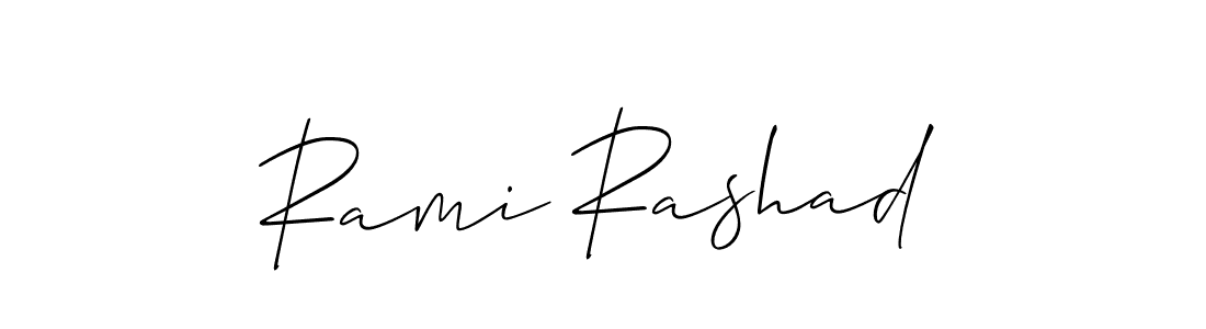 Design your own signature with our free online signature maker. With this signature software, you can create a handwritten (Allison_Script) signature for name Rami Rashad. Rami Rashad signature style 2 images and pictures png