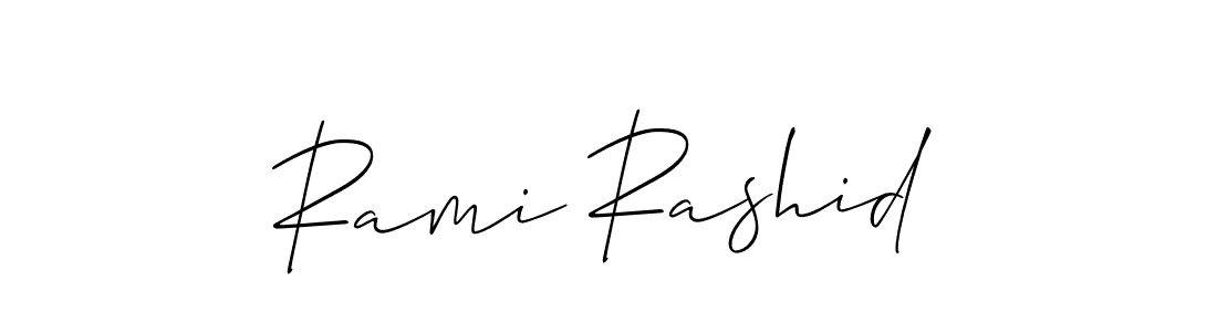 It looks lik you need a new signature style for name Rami Rashid. Design unique handwritten (Allison_Script) signature with our free signature maker in just a few clicks. Rami Rashid signature style 2 images and pictures png