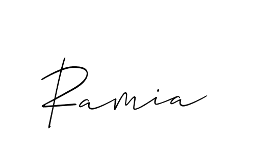 Also You can easily find your signature by using the search form. We will create Ramia name handwritten signature images for you free of cost using Allison_Script sign style. Ramia signature style 2 images and pictures png